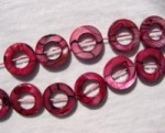Magenta Tiger MOP Donuts, 20mm