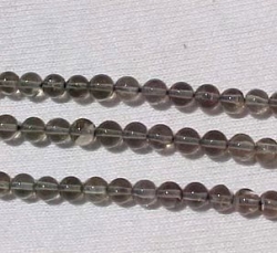 Smoky Quartz Light Round, 3.5-4mm