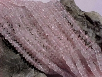 Rose Quartz Rondels, 4-5mm