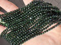 Green Goldstone Faceted Rounds, 4mm