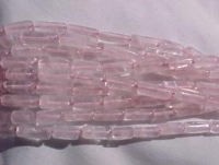 Rose Quartz Tubes, 12x4mm