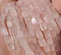 Rose Quartz Rectangles, A Grade, 7x4mm