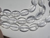 Natural Crystal Quartz Flat Barrel, 15x20mm