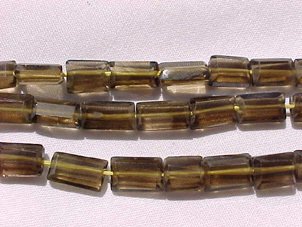 Smoky Quartz Faceted Pillows, 8x5mm